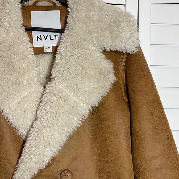 NVLT Vegan Shearling Winter Coat - Picture 4 of 5